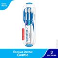 KIT PROMOCIONAL ESCOVA DE DENTE PARA DENTES SENSÍVEIS SENSODYNE GENTLE COM 3 UNIDADES