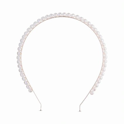 TIARA PARA CABELOS DE METAL COM PÉROLAS PANVEL ACESSÓRIOS COLEÇÃO VERÃO ROMÂNTICO VIBRANTE