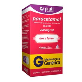 PARACETAMOL 200MG/ML GOTAS 15ML PRATI GENÉRICO