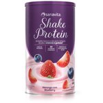Shake Protein Morango C/ Blueberry Sanavita Lata 450 G