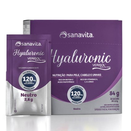 HYALURONIC VERISOL NEUTRO SANAVITA 120MG DISPLAY C/30 SACHES