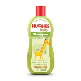 SHAMPOO HUGGIES CAMOMILA PARA BEBÊ HIPOALERGÊNICO 400ML