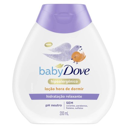 LOÇÃO CORPORAL HIDRATAÇÃO RELAXANTE DOVE BABY HORA DE DORMIR FRASCO 200ML