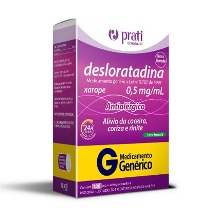 DESLORATADINA 0,5MG/ML XAROPE 100ML PRATI DONADUZZI GENERICO