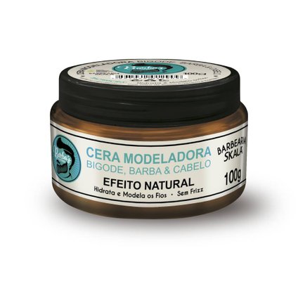CERA MODELADORA BIGODE, BARBA  CABELO SKALA 100GR EFEITO NATURAL