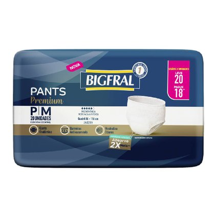ROUPA ÍNTIMA DESCARTÁVEL BIGFRAL P/M 20 UNIDADES