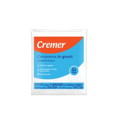 COMPRESSA GAZE CREMER 5 UNIDADES