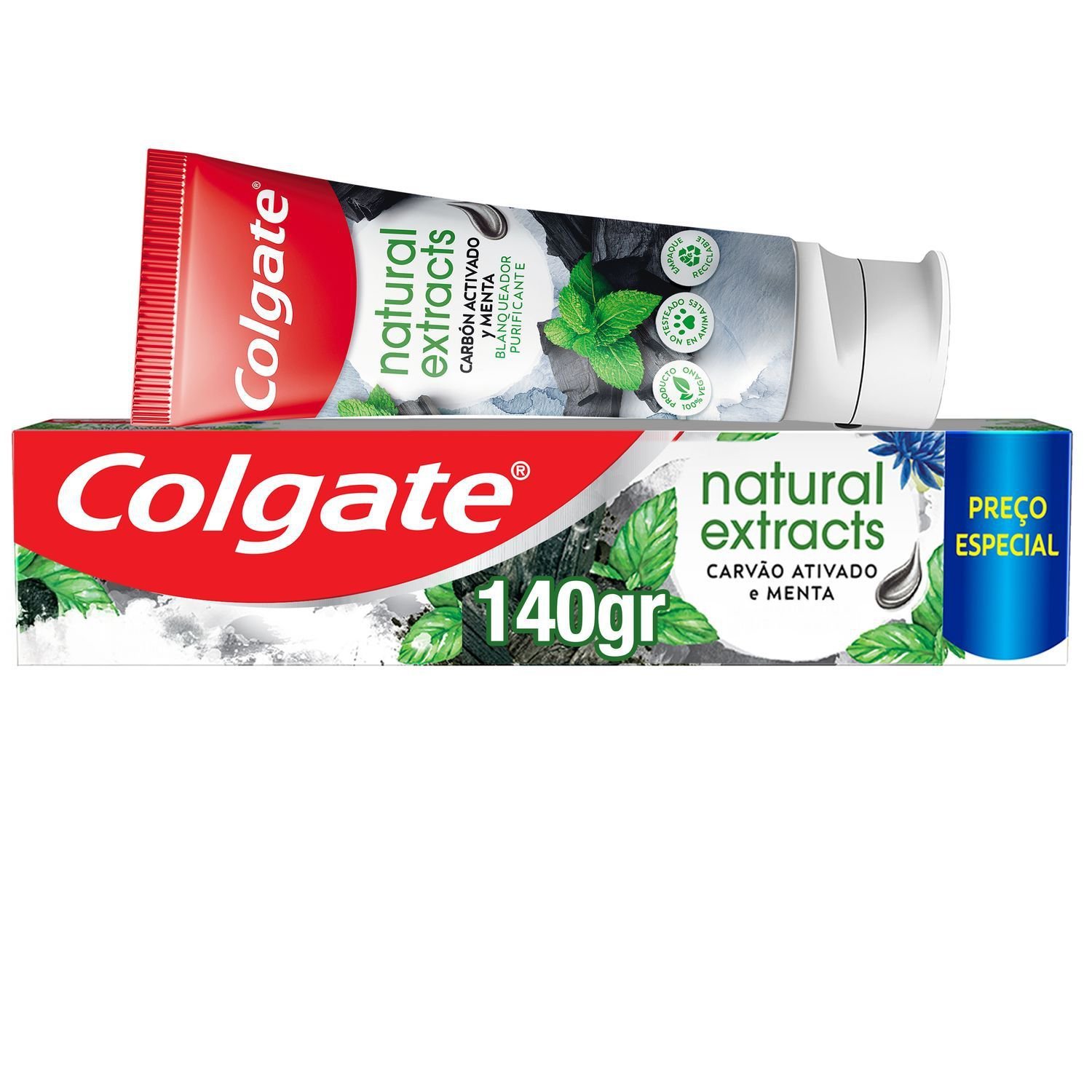 Creme Dental Colgate Natural Extracts Carvão Ativado E Menta 140g Preço Especial