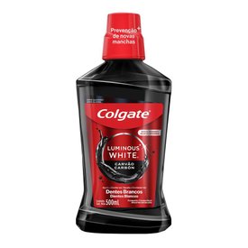 ENXAGUANTE BUCAL COLGATE LUMINOUS WHITE CARVÃO 500ML