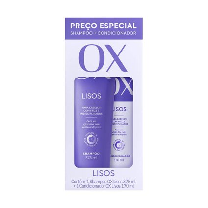 KIT OX LISO DURADOURO SHAMPOO 200ML + CONDICIONADOR 170ML