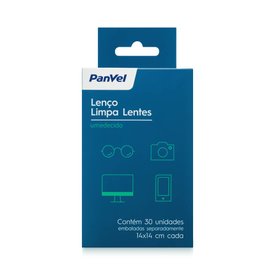 LENÇO LIMPA LENTES PANVEL COM 30 UNIDADES