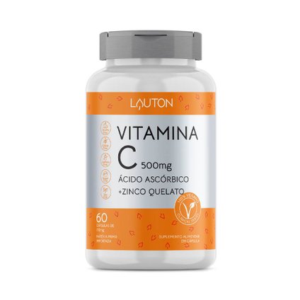 VITAMINA C/ZINCO 500MG/7MG LAUTON NUTRITION 60 CÁPSULAS