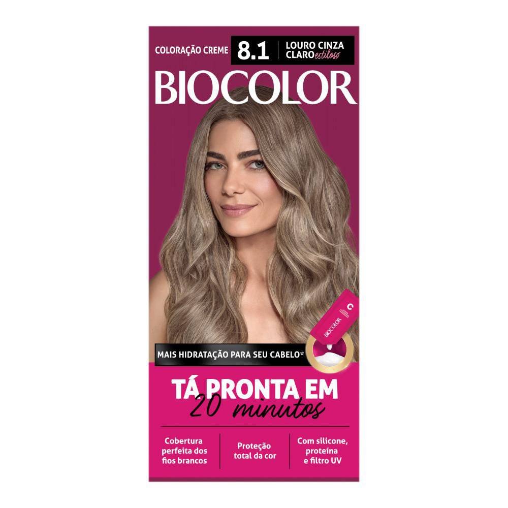 Mini Kit Tinta De Cabelo Biocolor Louro Acinzentado Radiante 8.1