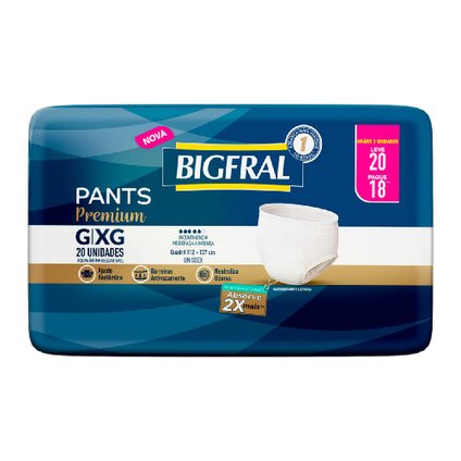 ROUPA ÍNTIMA BIGFRAL PANTS G/XG 20 UNIDADES