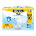 FRALDA ADULTO BIGFRAL REGULAR PLUS ECONÔNICA G 18 UNIDADES