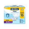FRALDA ADULTO BIGFRAL REGULAR PLUS ECONÔMICA XG 16 UNIDADES
