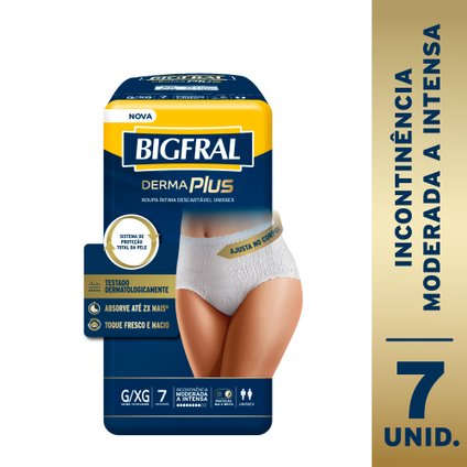 ROUPA ÍNTIMA BIGFRAL PANTS G/XG 7 UNIDADES