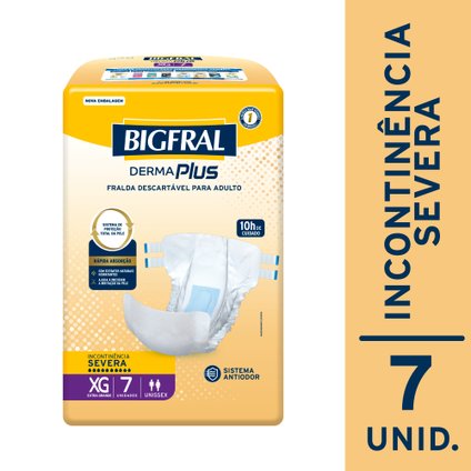 FRALDA ADULTO BIGFRAL DERMAPLUS XG 7 UNIDADES