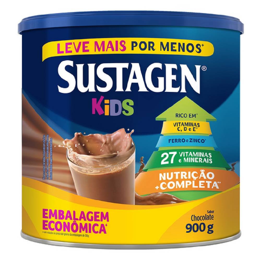 Complemento Alimentar Sustagen Kids Sabor Chocolate Lata 900g