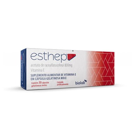 SUPLEMENTO ALIMENTAR ESTHEP VITAMINA E 800MG 30 CÁPSULAS