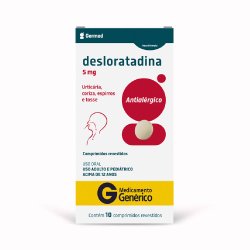 Desloratadina 5mg Com 10 Comprimidos Revestidos Germed Genérico