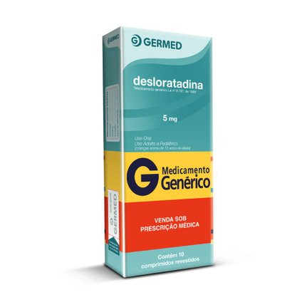 DESLORATADINA 5MG COM 10 COMPRIMIDOS REVESTIDOS GERMED GENÉRICO