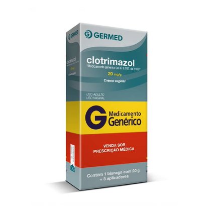 CLOTRIMAZOL 20MG CREME VAG C/ 3 APLICADORES GERMED GENERICO