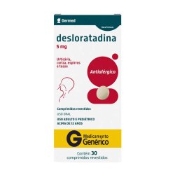 Desloratadina 5mg Com 30 Comprimidos Revestidos Germed Genérico