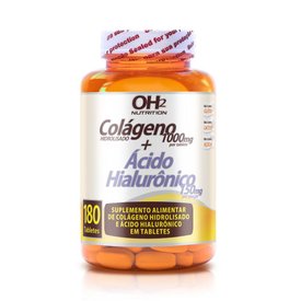 COLÁGENO HIDROLISADO 100MG + ÁCIDO HIALURÔNICO 150MG 180 TABLETES