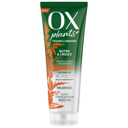 SUPER CONDICIONADOR OX PLANTS NUTRE E CRESCE 400ML
