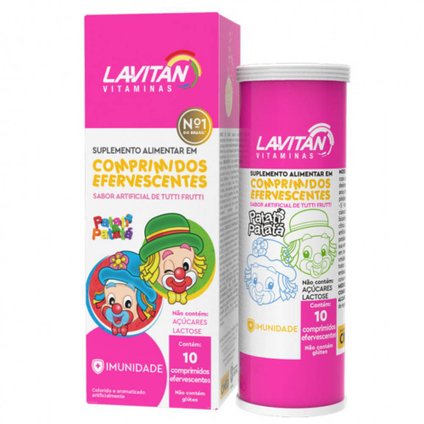 LAVITAN KIDS TUTTI FRUTI 10 COMPRIMIDOS EFERVESCENTES