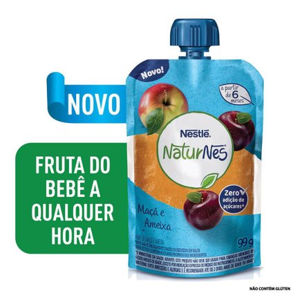 PURÊ NESTLÉ NATURNES MAÇÃ E AMEIXA 99G