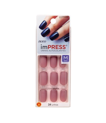 UNHAS POSTIÇAS IMPRESS AUTOADESIVA MATTE MEDIO SECRET