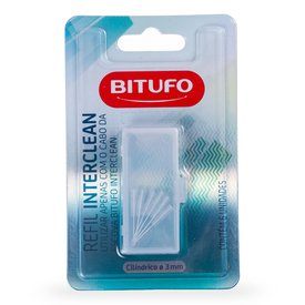 REFIL ESCOVA INTERDENTAL BITUFO INTERCLEAN CILÍNDRICO 3 MILÍMETROS COM 6 UNIDADES