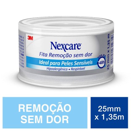 FITA ADESIVA NEXCARE REMOÇÃO SEM DOR 25MM X 1,35M