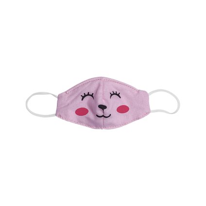 MÁSCARA DE TECIDO INFANTIL PANVEL ROSA GATINHA