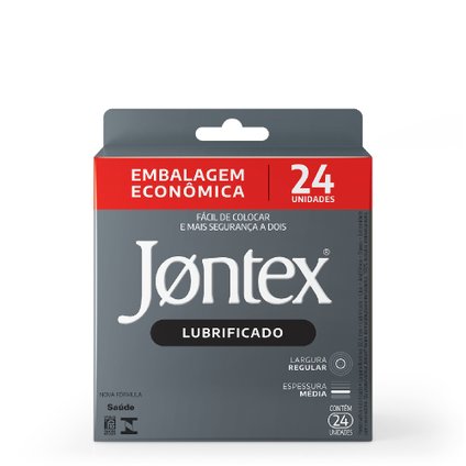 PRESERVATIVO JONTEX LUBRIFICADO COM 24 UNIDADES