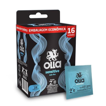 PRESERVATIVO OLLA SENSITIVE COM 16 UNIDADES