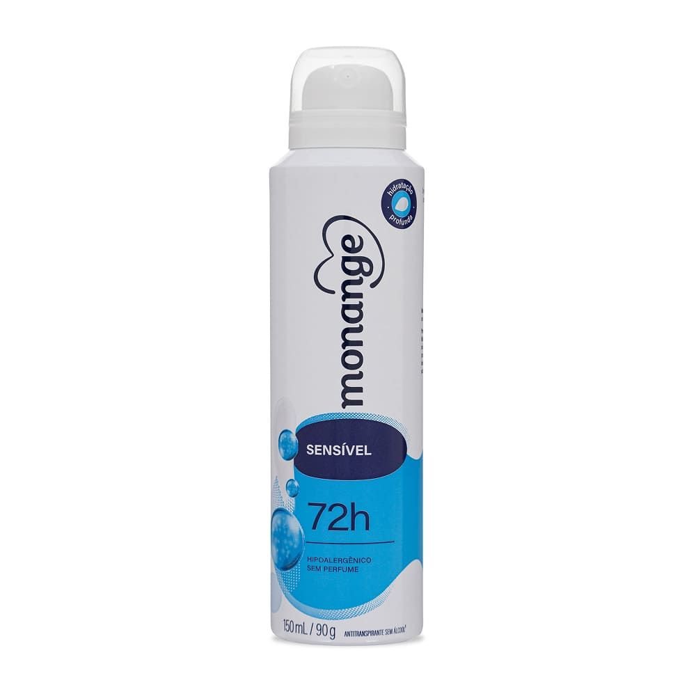 Desodorante Antitranspirante Aerossol Monange Sensível 150ml