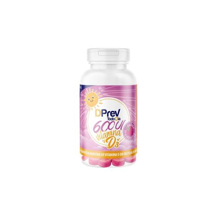 DPREV TODO DIA 600UI  COM 30 GOMAS MASTIGÁVEIS SABOR FRAMBOESA - VITAMINA D3