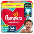 FRALDA PAMPERS SUPERSEC JUMBO XXG COM 64 UNIDADES