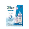 KIT MAMADEIRA AVENT ANTI-CÓLIC ROSA 125ML E 260ML