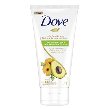 CREME HIDRATANTE PARA MÃOS DOVE ÓLEO DE ABACATE E EXTRATO DE CALÊNDULA 75ML