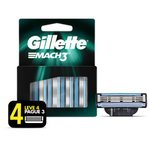 Carga Para Aparelho De Barbear Gillette Mach3 Regular Leve 4 Pague 3