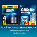 CARGA PARA APARELHO DE BARBEAR GILLETTE MACH3 REGULAR COM 4 UNIDADES LEVE MAIS PAGUE MENOS