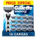 CARGA PARA APARELHO DE BARBEAR GILLETTE MACH3 REGULAR COM 16 UNIDADES