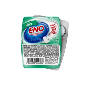 Antiácido Eno Mastigável Carbonato de Cálcio 750mg Sabor Menta 4 Pastilhas Mastigáveis