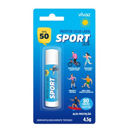 PROTETOR LABIAL VIVAZ SPORT FPS 50 4,5G