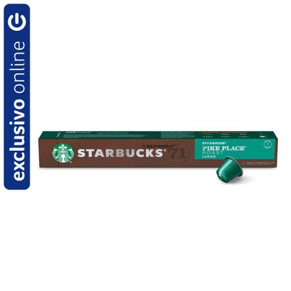 CAFÉ EM CÁPSULA STARBUCKS NESPRESSO PIKE PLACE ROAST 10 CÁPSULAS