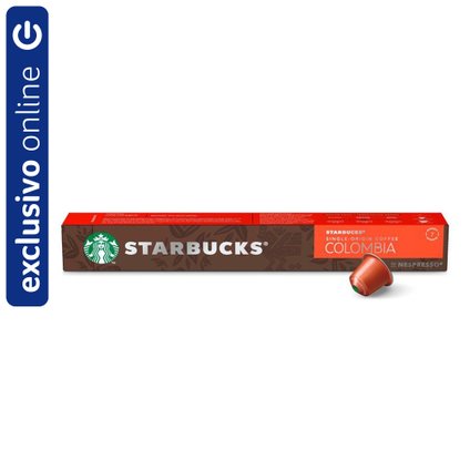CAFÉ EM CÁPSULA STARBUCKS NESPRESSO SINGLE-ORIGIN COFFEE COLOMBIA 10 CÁPSULAS
